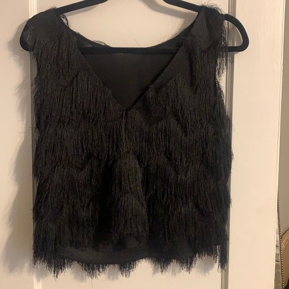 Zara Fringe crop top
